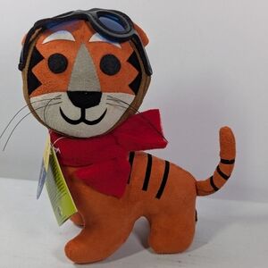 Vtg Dream Pets Flying Tiger Plush Toy with Red Scarf NOS